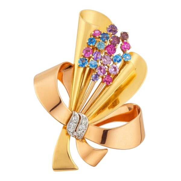 Retro Multi Stone Pin