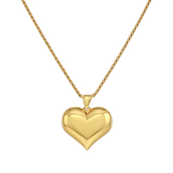 Puffed Heart Necklace