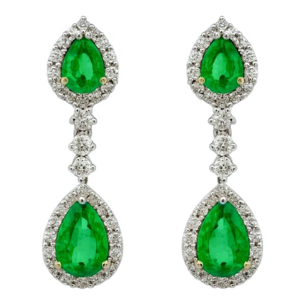 Emerald and Diamond Earrings