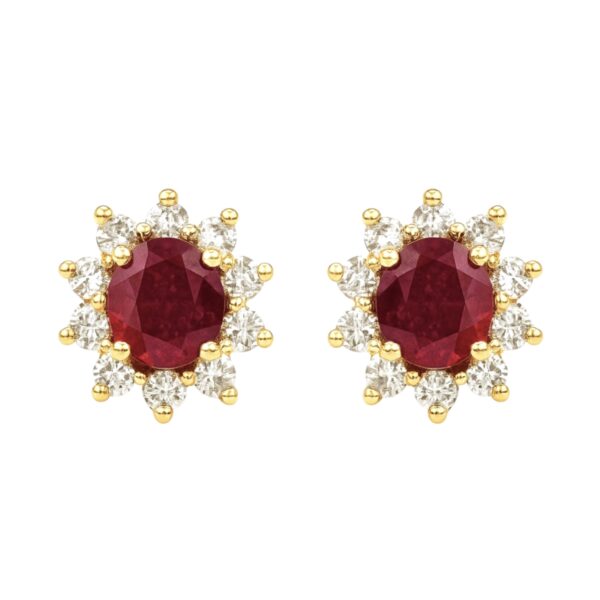 Ruby and Diamond Earrings