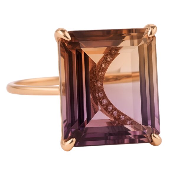 Ametrine and Diamond Ring