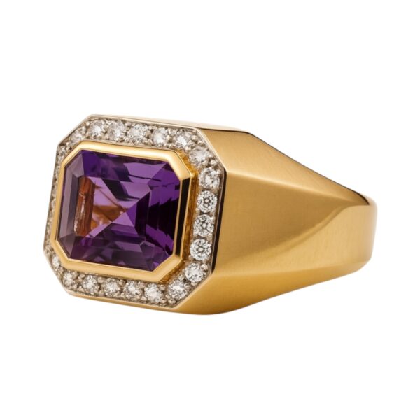 Amethyst and Diamond Ring
