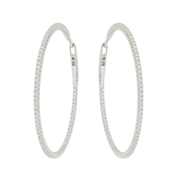 Diamond Hoop Earrings