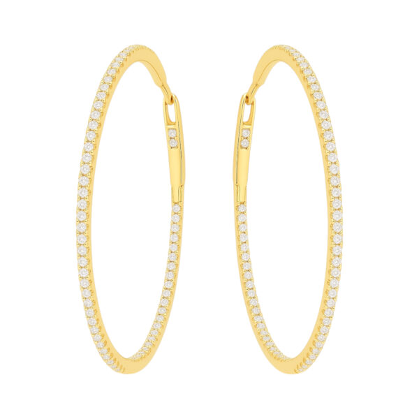 Diamond Hoop Earrings