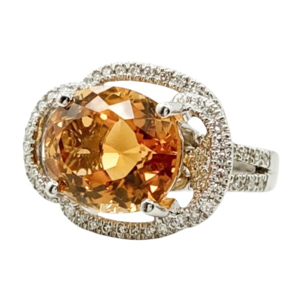 Citrine and Diamond Ring