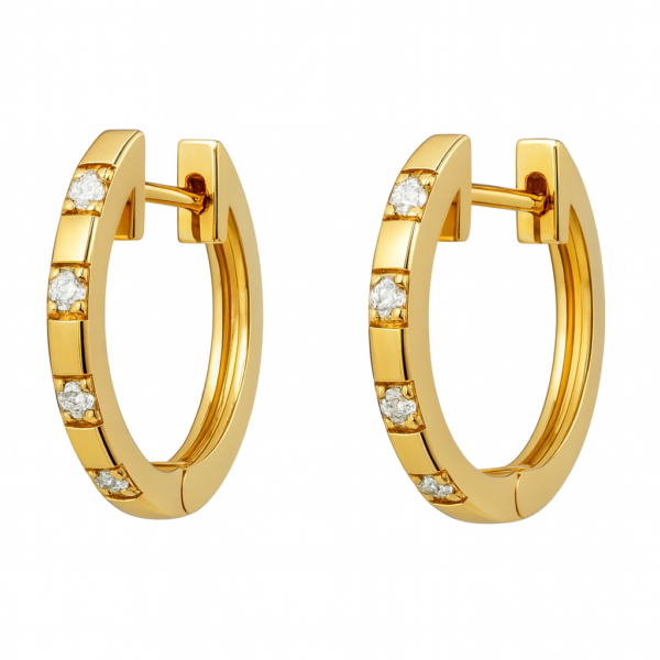 Diamond Hoop Earrings