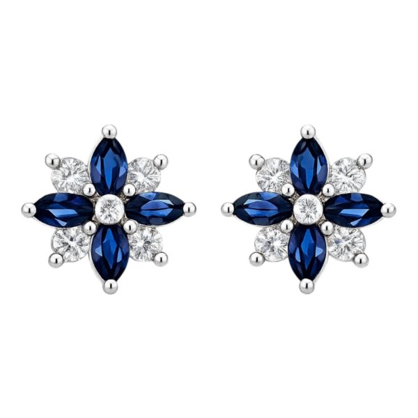 Madison L Sapphire and Diamond Earrings