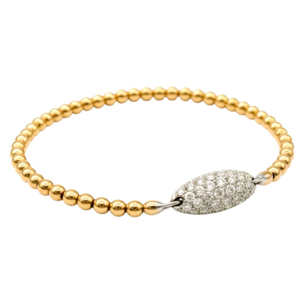 Diamond Stretch Bead Bracelet