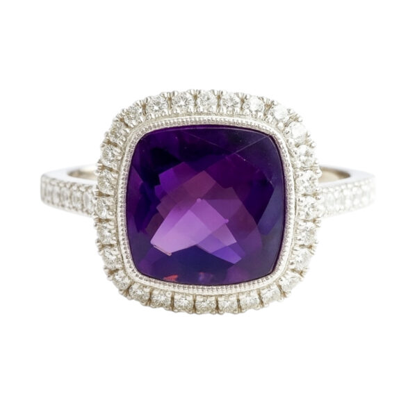 Amethyst and Diamond Ring