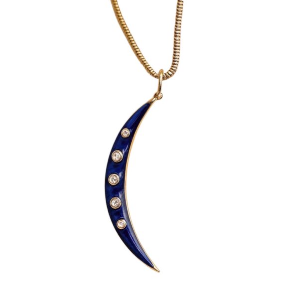Diamond Crescent Necklace
