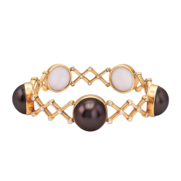 1980's Pearl and Diamond Bracelet