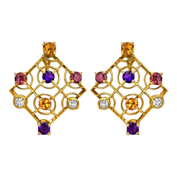 Mikimoto Sapphire and Diamond Earrings