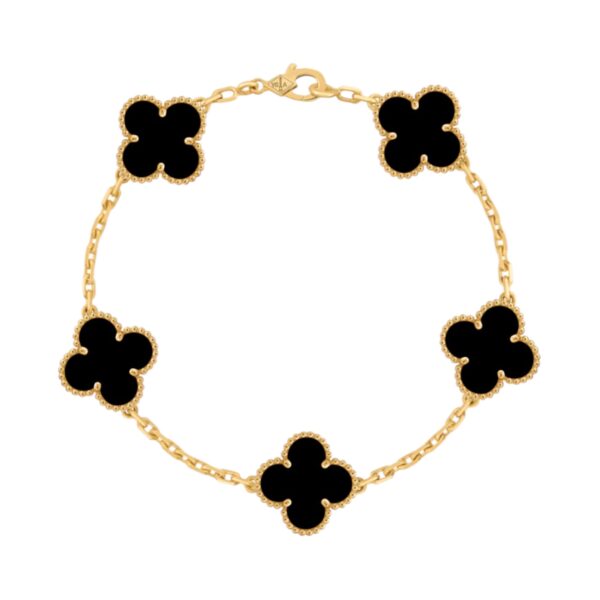 Van Cleef & Arpels Onyx Alhambra Bracelet