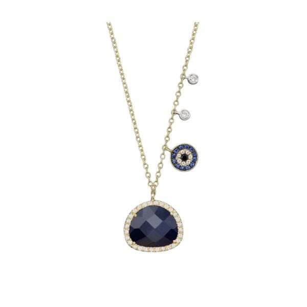 Meira T. Sapphire Evil Eye Necklace