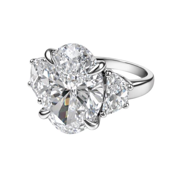 6.05ct. Oval Lab Grown Diamond Ring