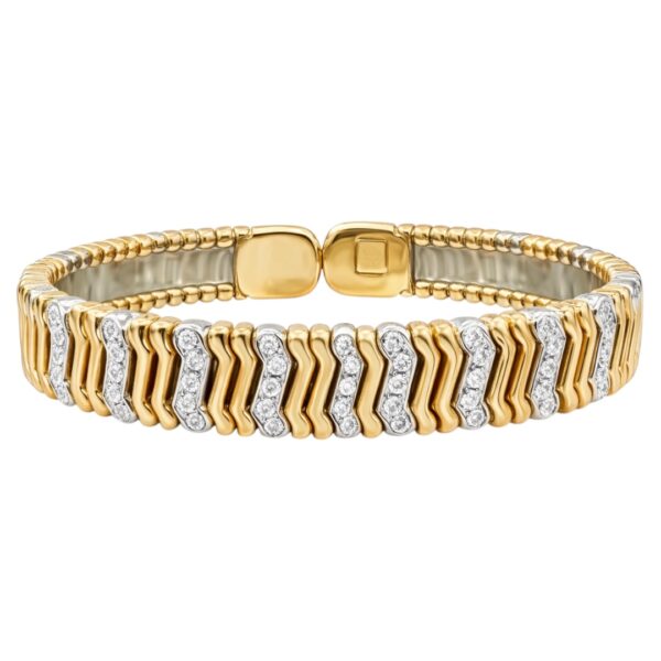 Italian Gold and Diamond Bracelet