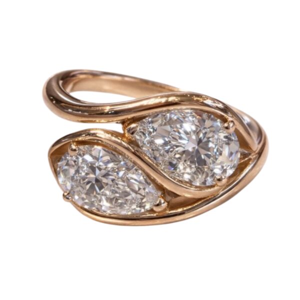 2.20ct. Pear Shaped Lab Diamond Ring