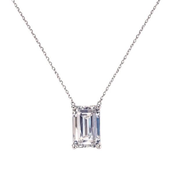 3.02ct. Emerald Cut Lab Diamond Necklace
