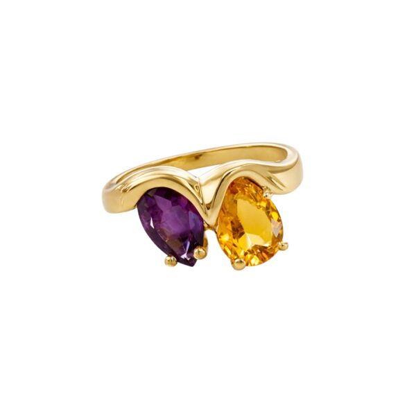 Amethyst and Citrine Ring