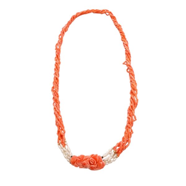 Coral and Pearl Necklace