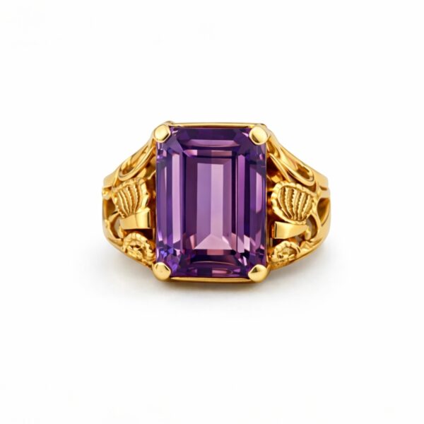 1940's-50's Emerald Cut Amethyst Ring
