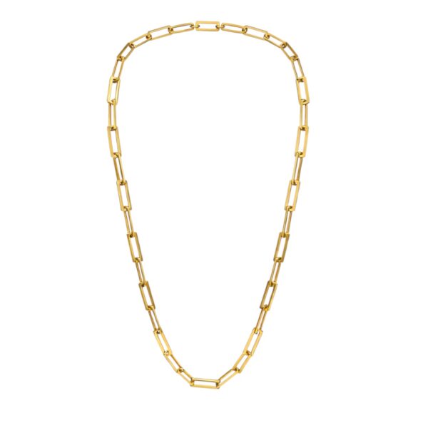 1970's Rectangular Link Gold Necklace