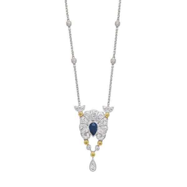 Gregg Ruth Sapphire and Diamond Necklace