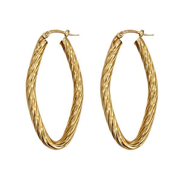 1980's Gold Hoop Earrings