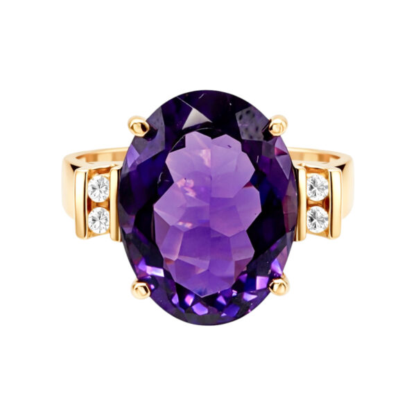 1980's Amethyst and Diamond Ring