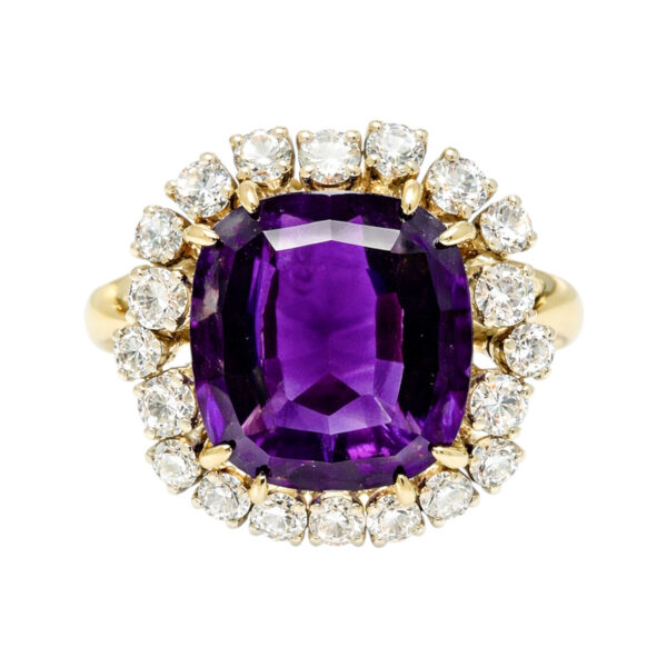 1960's Amethyst and Diamond Ring