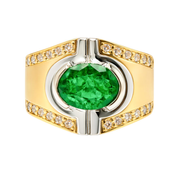 Emerald and Diamond Ring