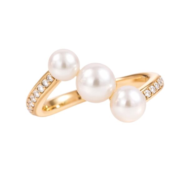 Movado Pearl and Diamond Ring