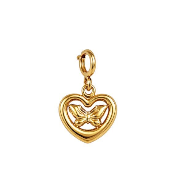 Butterfly Heart Charm