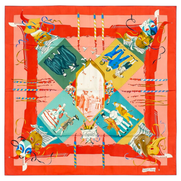 Hermes Le Carnaval de Venice Scarf