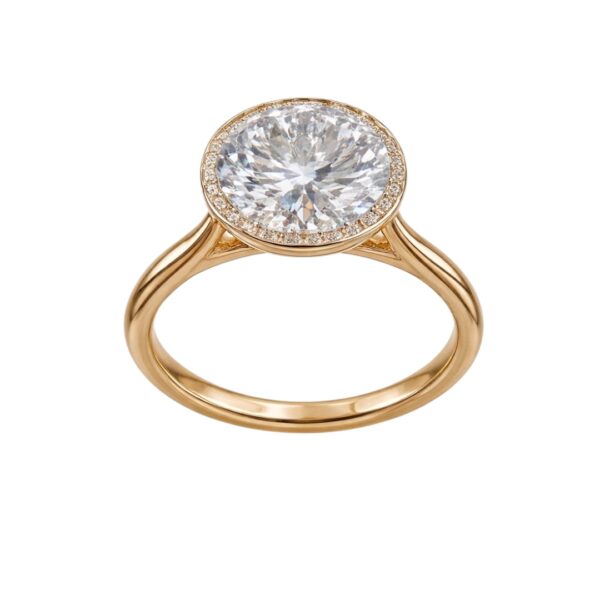 3.08ct. Round Stone Ring Lab