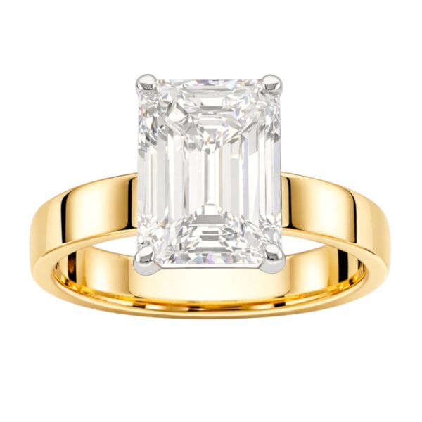 4.08ct Emerald Cut Ring Lab