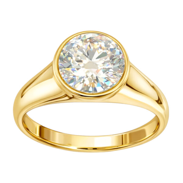 3.08ct Round Stone Ring Lab