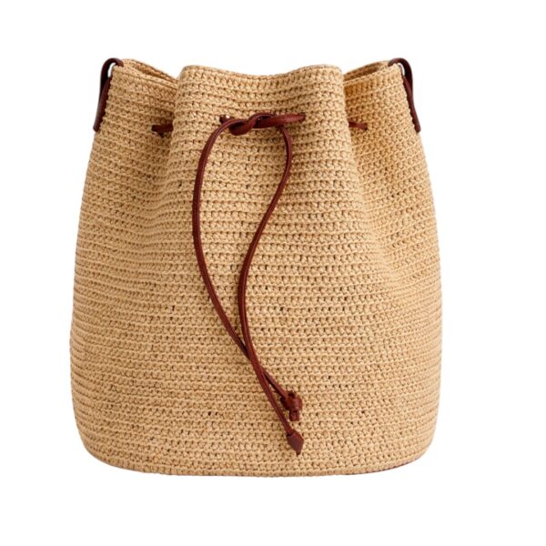 Sezane Farrow Raffia Shoulder Bag