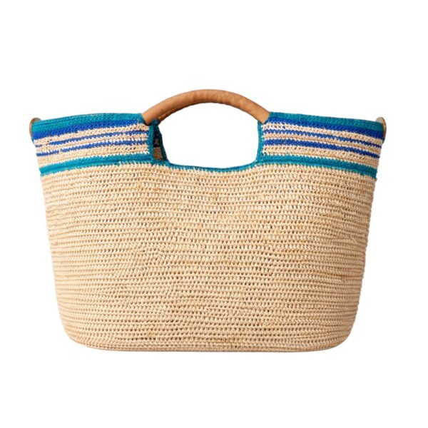 A Point Etc Raffia Top Handle