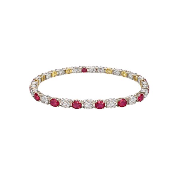 Ruby and Diamond Tennis Bracelet