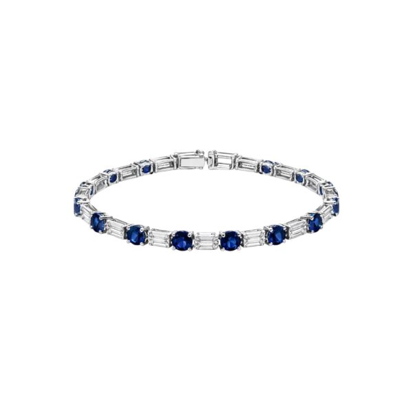 Sapphire and Siamond Tennis Bracelet