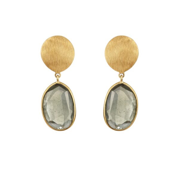 Yvel Gold and Tourmaline Earrings