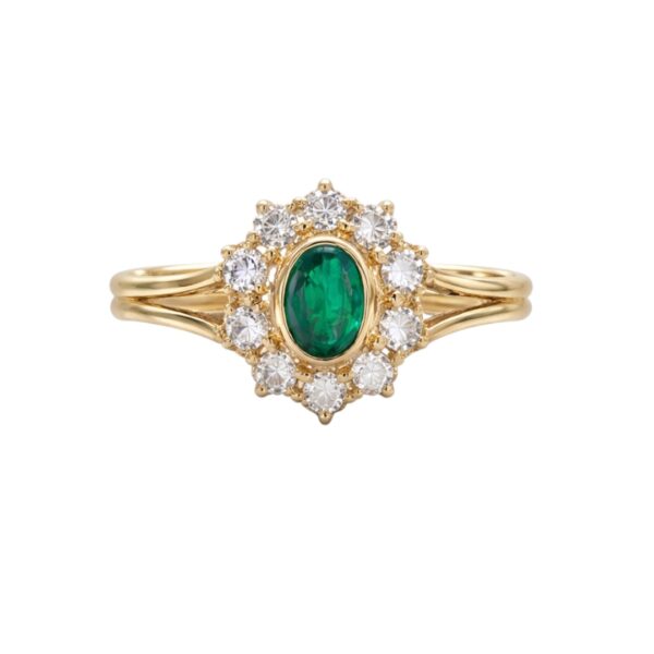 Emerald and Diamond Ring