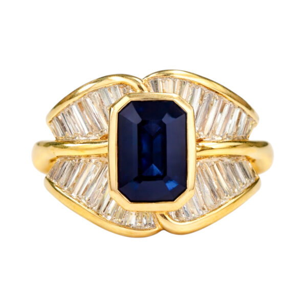 1980's Sapphire and Diamond Ring
