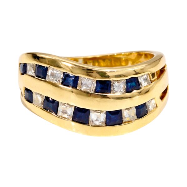 1980's Sapphire and Diamond Ring