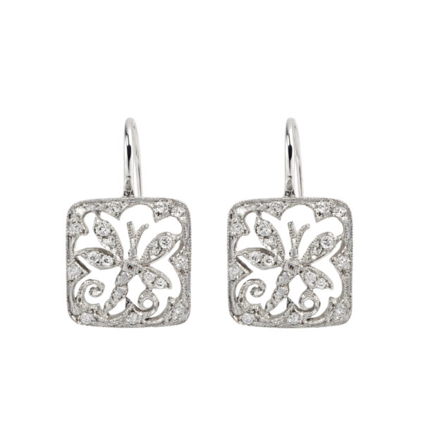 Cathy Waterman Diamond Dragonfly Earrings