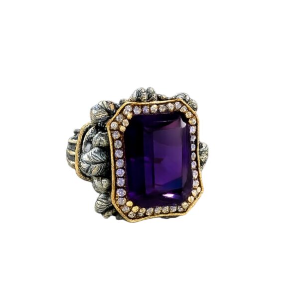 Faith Ann Kiely Amethyst and Diamond Ring