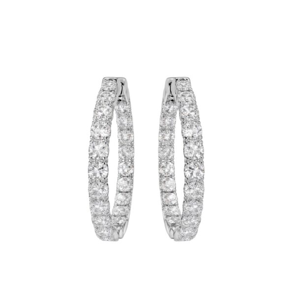 Diamond Hoop Earrings