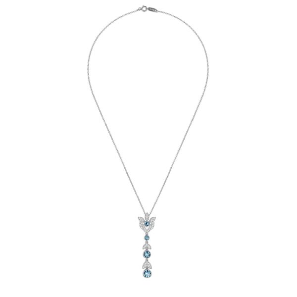 Tiffany Aquamarine and Diamond Necklace