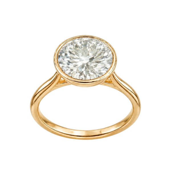 3.08ct. Round Stone Ring Lab